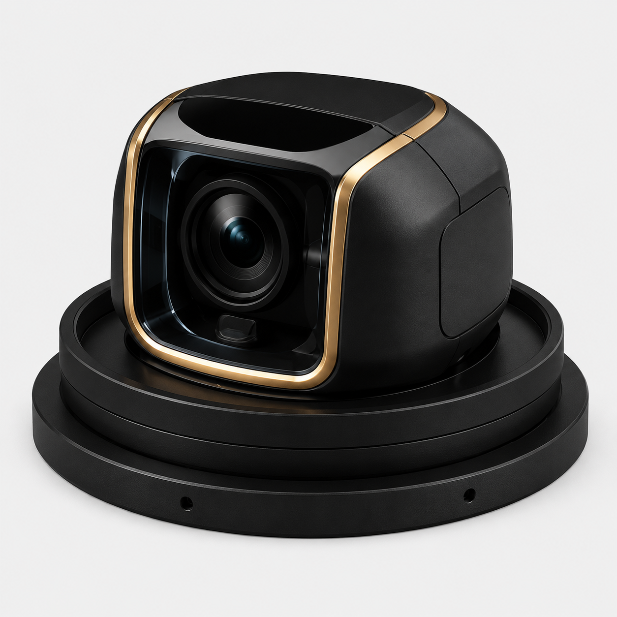Pan-tilt camera turret